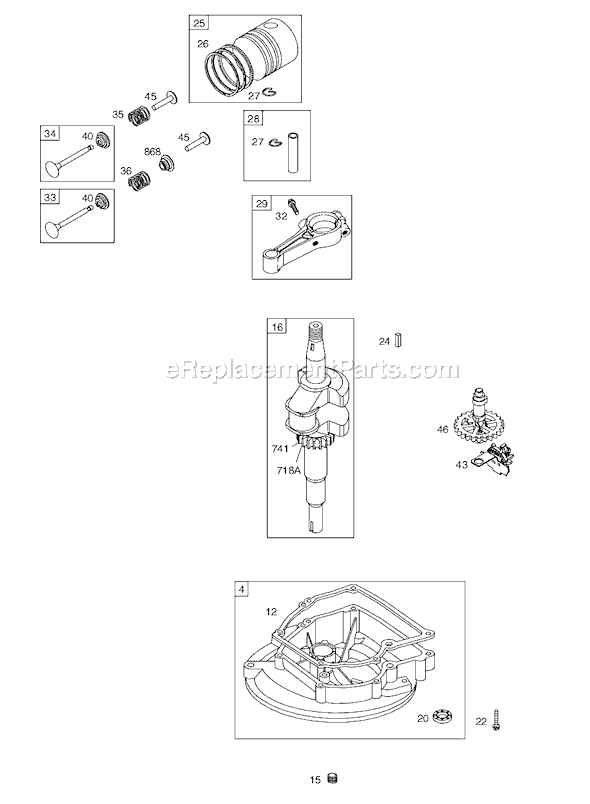 Page B Diagram and Parts List for 9L900SERIES  Briggs and Stratton Engine